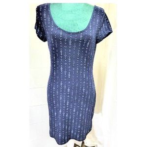 MUDD Navy & White Bodycon Dress or Tunic NWT L